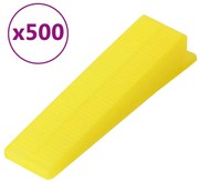 vidaXL Cunhas niveladoras de ladrilhos 500 pcs