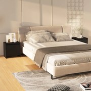 vidaXL Mesas de cabeceira 2 pcs 45x34x44,5 cm aglomerado preto