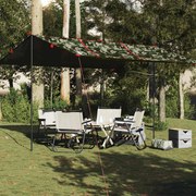 vidaXL Lona de campismo 451x420 cm impermeável camuflagem