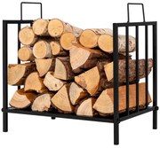 Suporte para lenha de aço resistente