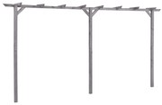 vidaXL Pérgola de jardim 400x40x205 cm pinho impregnado cinzento