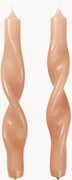 Velas cónicas artesanais Twist, conjunto de 2