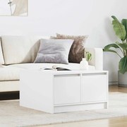 vidaXL Mesa de centro com gavetas 70,5x70x40 cm branco