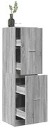 vidaXL Armário boticário 40x41x144,5cm deriv. madeira cinzento sonoma