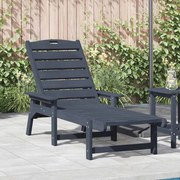 vidaXL Espreguiçadeira Azul-marinho 53x162x98,5 cm HDPE