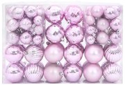 Enfeites de Natal 100 pcs Ø3/4/6 cm rosa