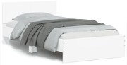 vidaXL Estrutura cama c/ cabeceira 100x200 cm derivados madeira branco