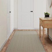 vidaXL Tapete/passadeira 80x300 cm aspeto sisal prateado