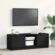 Estante para TV vidaXL Preto Carvalho 102x35x36,5 cm Madeira de engenharia