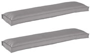vidaXL Almofadas de Palete pra Banco - 2 peças Cinza 150 x 40 x 8 cm, Tecido Oxford