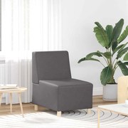 vidaXL Poltrona sem braços 55 cm couro artificial cinzento