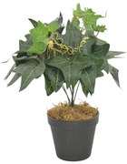 vidaXL Planta folhas de hera artificial com vaso 45 cm verde