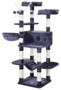 Árvore para gatos com várias plataformas e acessórios | FEANDREA | 50 x 50 x 164 cm | Smoky Grey | PCT087G01.