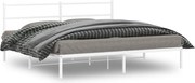 vidaXL Estrutura de cama com cabeceira 180x200 cm metal branco