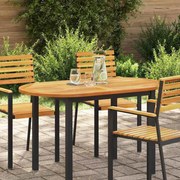 vidaXL Tampo de mesa 120x70x2,2 cm Oval Madeira Maciça de Teca
