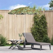 Parasol de Praia vidaXL com Poste de Metal Camuflagem 161x193 cm Poliéster