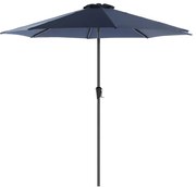 Guarda-sol de jardim SONGMICS de 290 cm, FPS 50+, proteção solar, inclinação de 30° em 2 direções, manivela para abertura e fechamento, para jardins externos, piscina, varanda e pátio, base não incluída, azul GPU30BU