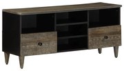 vidaXL Móvel de TV 100x33x46 cm madeira de mangueira maciça preto