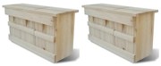 Casas para pardais 2 pcs madeira 44x15,5x21,5 cm