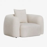 Poltrona Coco Chenille Chenille Branco Grosso - Sklum