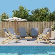 vidaXL Toalhas de praia 6 pcs 60x135 cm tecido 400 GSM cinzento