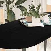 vidaXL Tampo de mesa 140x60x4 cm carvalho maciça oval castanho-escuro