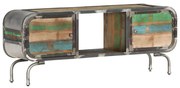 vidaXL Móvel de TV 110x30x42 cm madeira recuperada maciça multicor