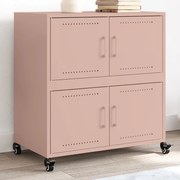 vidaXL Aparador 68x39x72 cm aço rosa