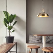 Candeeiro de Teto Berceste – Dourado – 32 x 32 cm