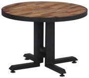 vidaXL Mesa de centro redonda Ø55x40 cm teca recuperada maciça