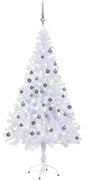 vidaXL Árvore de Natal artificial pré-iluminada + bolas 380 ramos