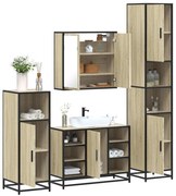 vidaXL 4 pcs conj. móveis casa banho derivados madeira carvalho sonoma