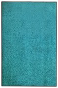 vidaXL Tapete de porta lavável 120x180 cm azul ciano