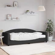 vidaXL Sofá-cama com colchão 90x200 cm tecido preto
