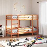 vidaXL Beliche 80x200 cm madeira de pinho maciça castanho cera