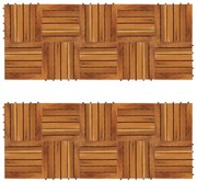 Conjunto de 20 ladrilhos de pavimento acácia design vertical