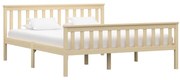 vidaXL Estrutura de cama em pinho maciço 160x200 cm cor natural