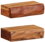 vidaXL Prateleiras parede 2 pcs 30x17x8 cm madeira de acácia maciça