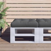 vidaXL Almofadão para paletes 58x58x10 cm tecido cinza