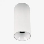 Aplique De Teto Led De Superfície Redondo Ø7,2 Cm Para Exterior Em Alumínio Luisiana Branco & Branco 3000k & 8 W & 23º - Sklum