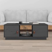 vidaXL Mesa de centro 100x50x35 cm pinho maciço cinza