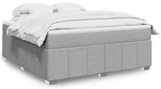 vidaXL Cama com molas/colchão 180x200 cm tecido cinzento-claro