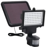 vidaXL Holofote LED para jardim a energia solar com sensor preto