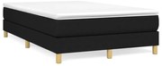 vidaXL Cama boxspring com colchão 120x190 cm tecido preto