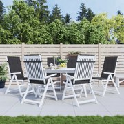vidaXL Almofadões para cadeiras altas de jardim 6 pcs tecido preto