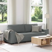 vidaXL Sofá de 3 lugares 180 cm tecido cinza-escuro