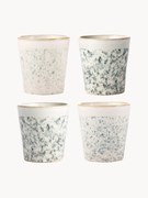 Canecas artesanais com vidrado reativo 70's, conjunto de 4