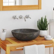 vidaXL Lavatório Ø40x12 cm mármore cinzento