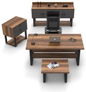 Conjunto de Mobiliário de Escritório MN09 – Baroque Anthracite – Secre