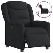 vidaXL Poltrona elétrica reclinável tecido preto